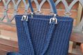 BORSA BLU DAI MANICI IN SPIGHETTA RUMENA
